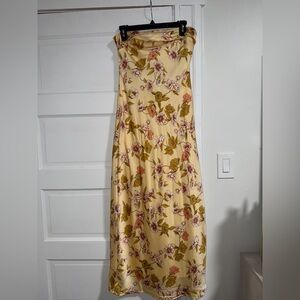 Sincerely Jules Floral Strapless Dress with scarf